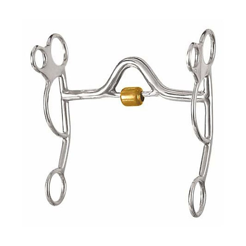 Western SS Med Port Roller Double Rein Bit