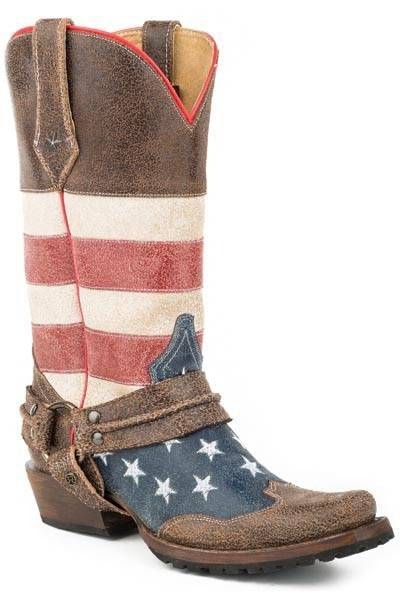 Roper Mens American Biker Bandit Toe Boot