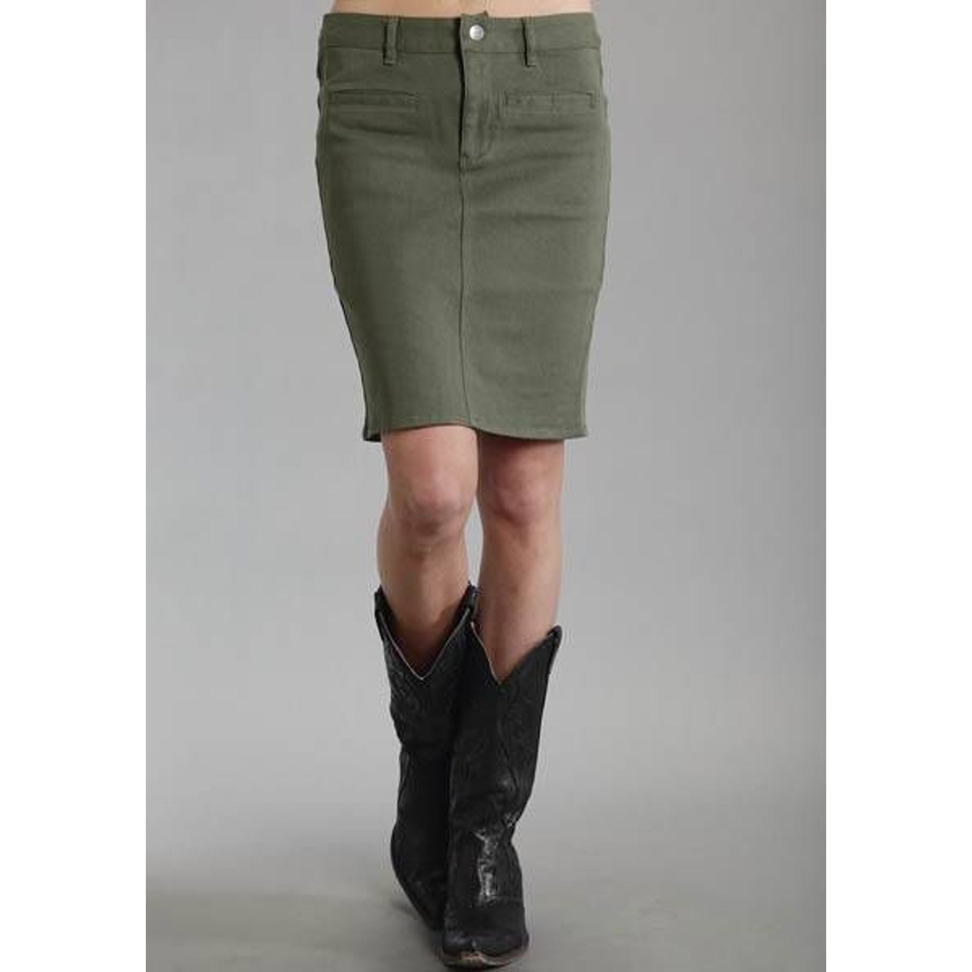 Stetson Ladies Solid Twill Pencil Skirt