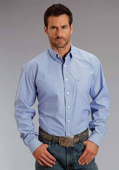 Mens Candy Stripe LS Snap Shirt