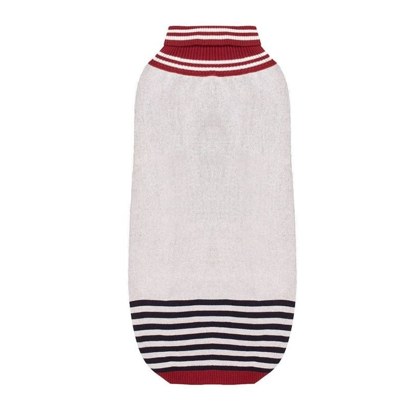 Halo Kelly Knitted Dog Sweater L White/Red