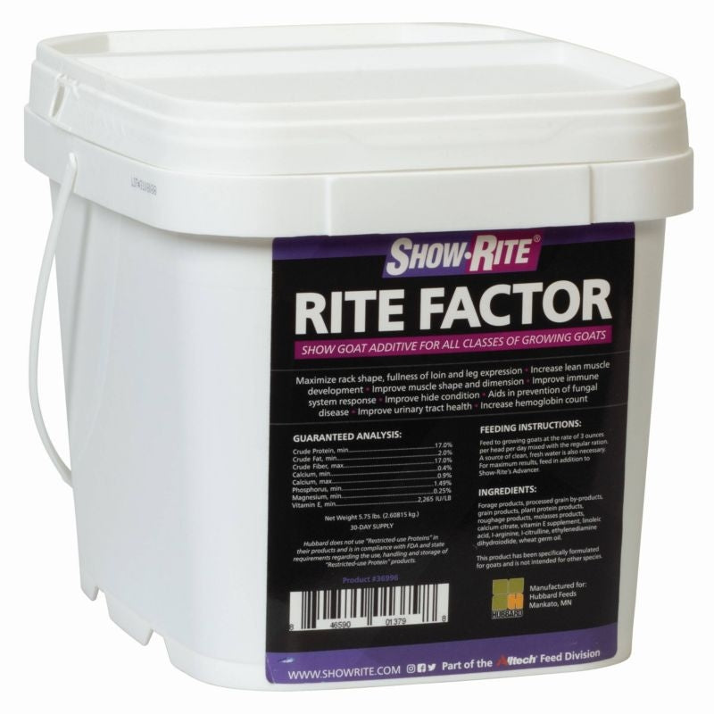 Show Rite Rite Factor Goat 5.75 Lb Pail
