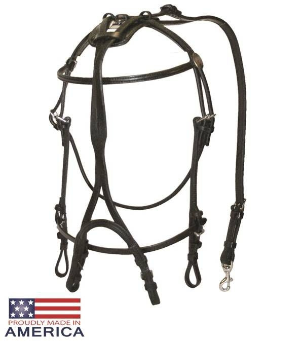 Featherweight Open Bridle Leather Black One Size