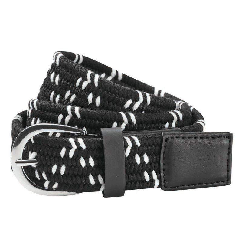 Dublin Adult Elastic Belt Black/White One Size