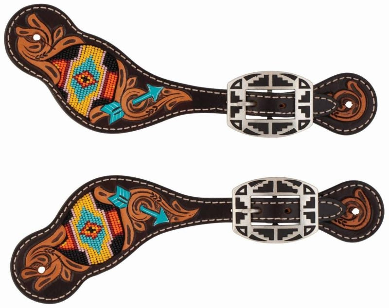 Weaver Ladies Turq Cross Navajo Arrowspur Straps