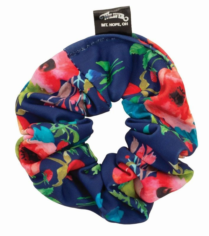 Weaver Lycra Hair Scrunchie Floral Watercolor