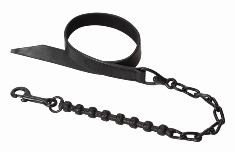 Weaver 1 Braid Rawhide Chain Lead 1x24 Black