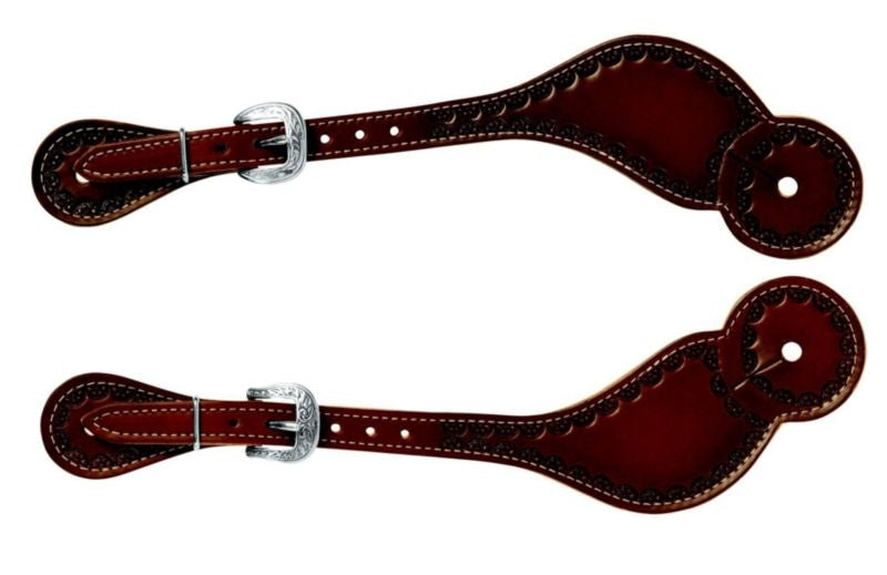 Weaver Leather Hand Tooled Cowboy Spur Straps