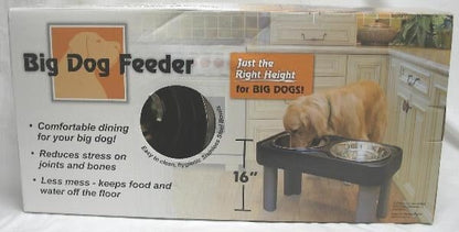 Our Pets Big Dog Feeder - 16 Inch in Black