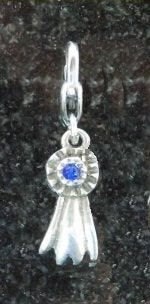 Barbary Blue Ribbon Charm