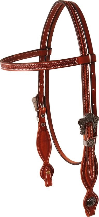 Martin Brow band Headstall - Rockin Out Sheridan Buckles