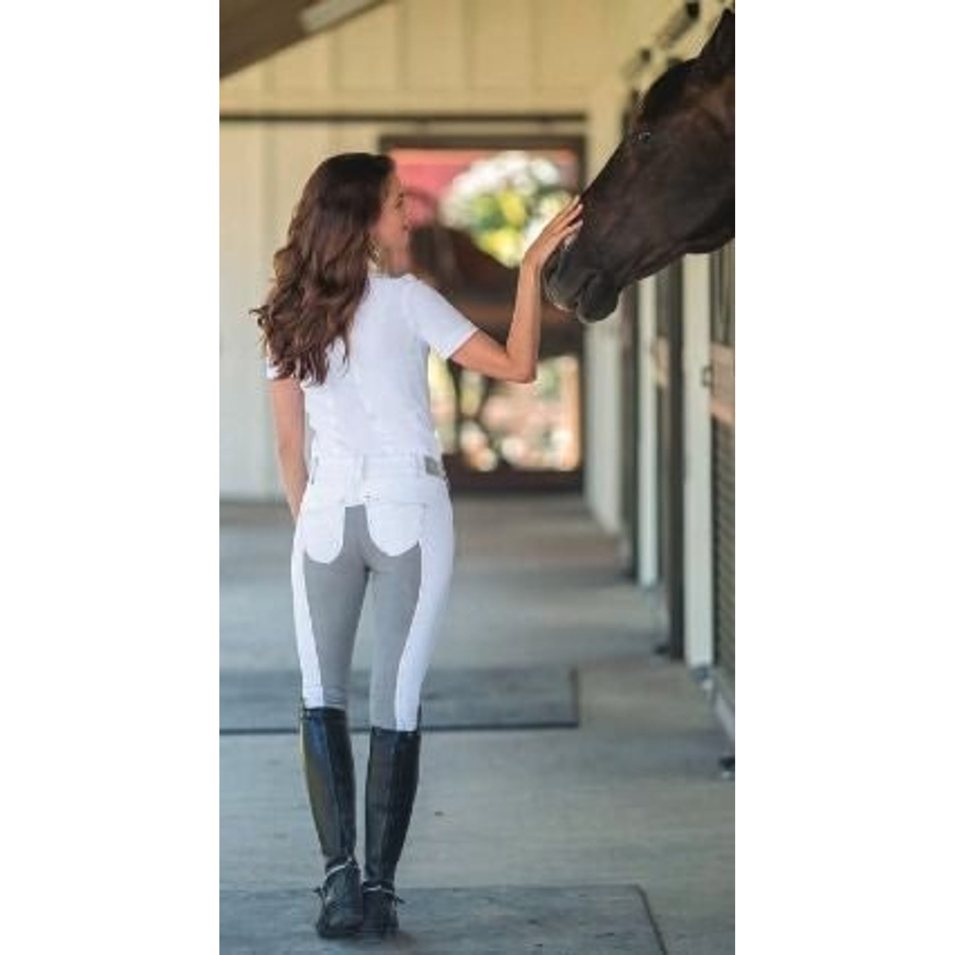 OPEN BOX - Goode Rider Ladies Iconic Full Seat Breeches - 30 Regular - White