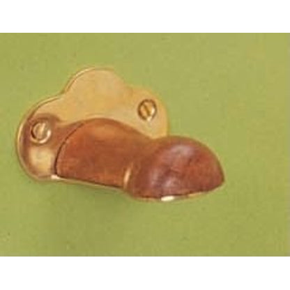 Horse Fare Brass And Wood Strap Hook