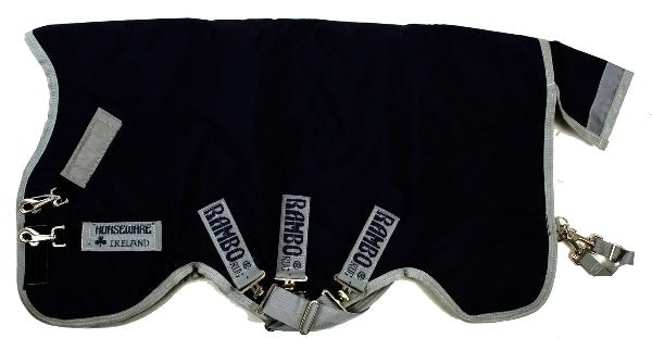 OPEN BOX - Rambo Wug Medium Weight Turnout - 81 - Navy Silver