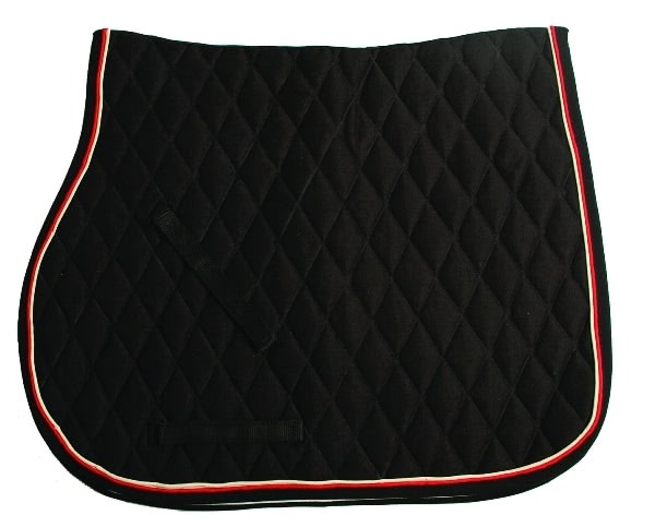 GrandPrix NonSlip Show Jumping Pad Cob/Horse Bk/Wh
