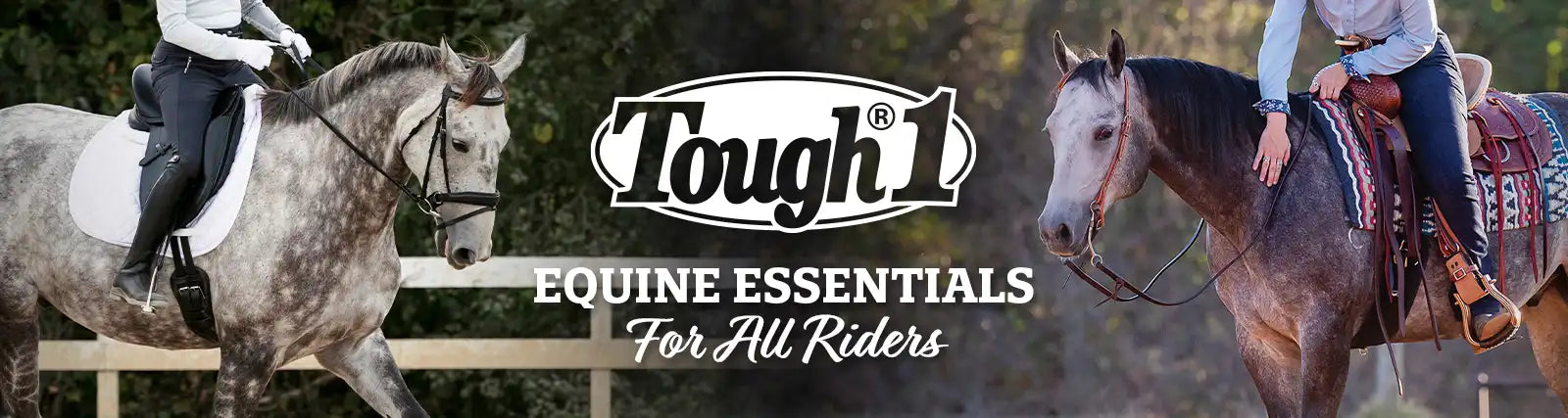 English and western rider with Tough1 Branding