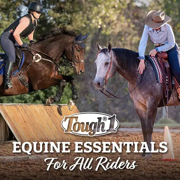 English and western rider with Tough1 Branding