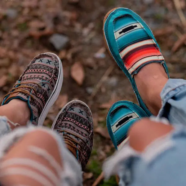 Colorful shoes made by Tuffrider